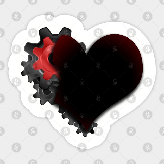 gear wheel heart Sticker by alialbadr